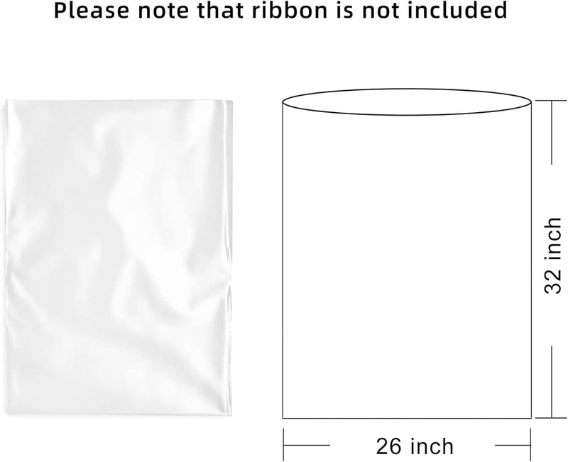 Morepack Large Cellophane Bags,26x32 Inch Big Clear Basket Bags 10 Pieces Cellophane/Cello Wrap for Gift Baskets - Image 2